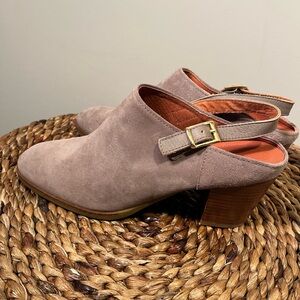 Natalia Blanco Suede Open Back Shoes Size 41/9.5